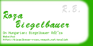 roza biegelbauer business card